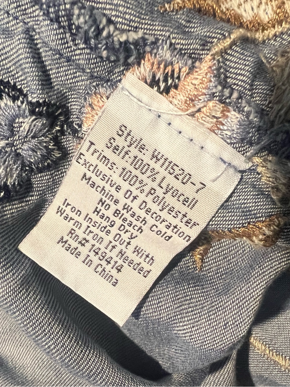 Johnny Was Palmyra Denim shirt - Sz L - NWT - Picture 7 of 9